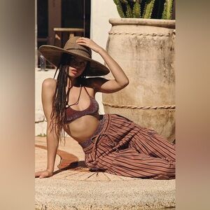 NWOT Free People Ellie Striped Barrel Pants Size Small